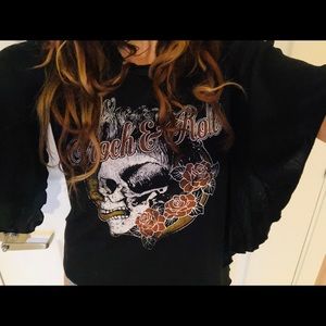 NWT black rock and roll t shirt